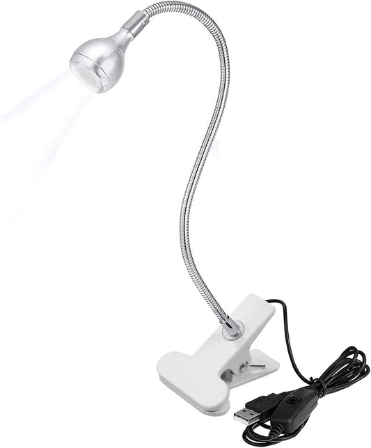 LED Desk Lamp Clip On Light,360°Flexible Gooseneck and Clamp Reading Light