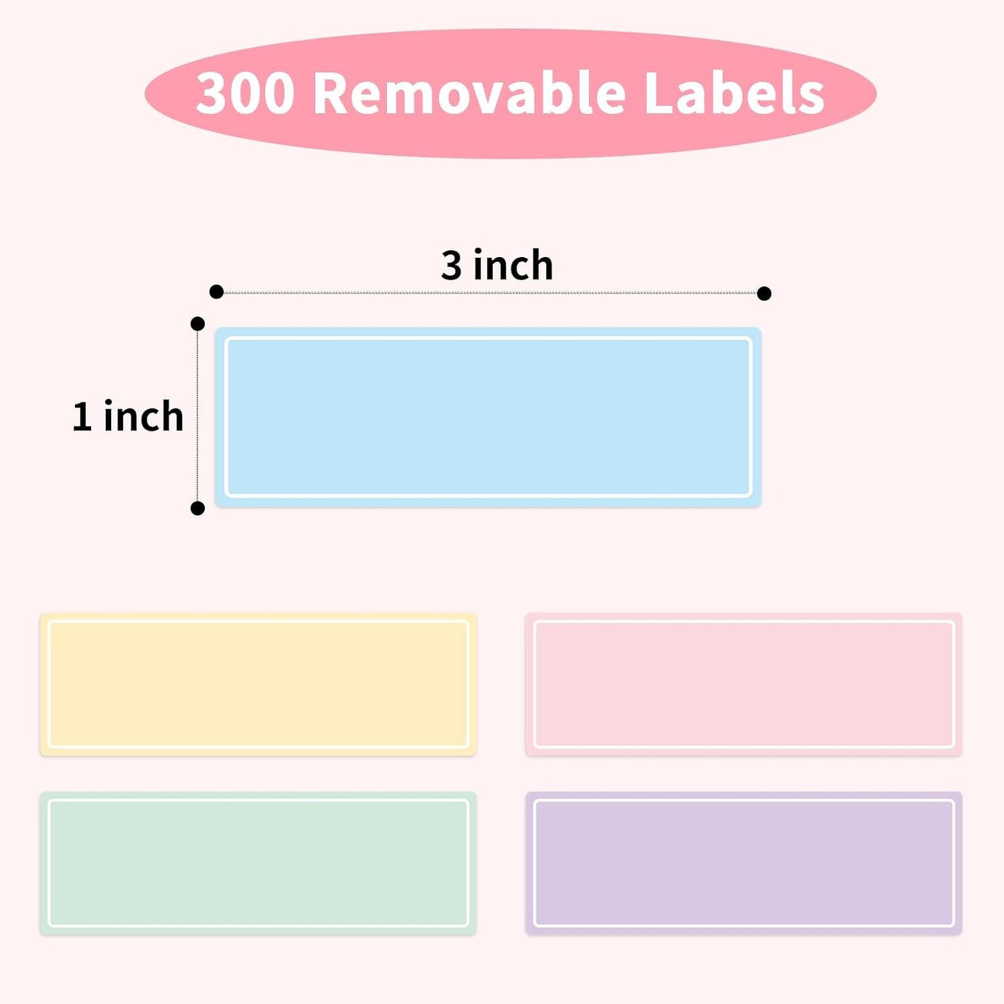 Removable Freezer Labels Stickers, 1 x 3 Inch Blank Removable Freezer Labels Food Storage Stickers, Date Label Waterproof Oil Resistant Easy Clean No Residue- 250 Sheets
