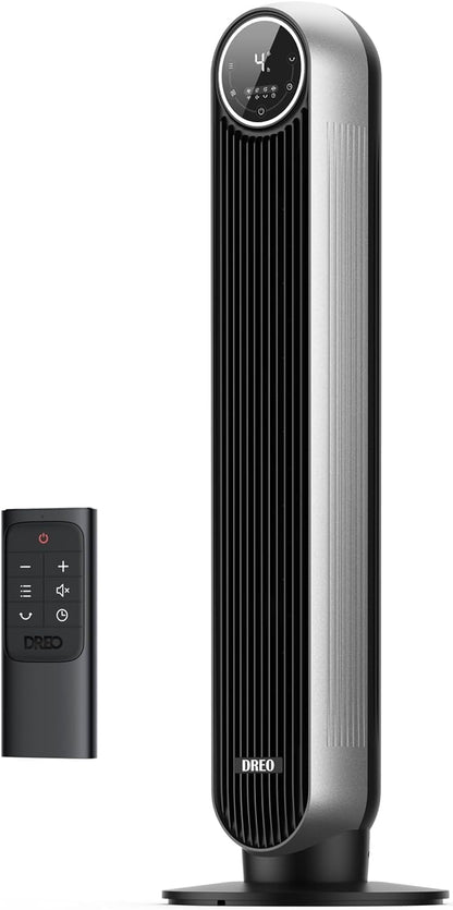 DREO Tower Fan for Bedroom, Upgraded 20dB Quiet Fans that Blow Cold Air | 28ft/s High Velocity, 9 Speeds, 4 Modes, 12H Timer, 90° Oscillating Cooling Standing Fan for Indoor Home Office, 42 inch