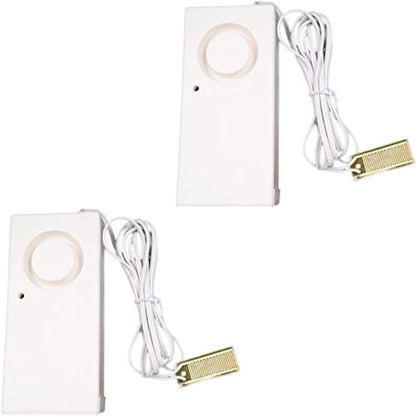 Ximimark 2Pcs Water Leak Alarm Flood Level Bath Tub Sink Overflow Detector Sensor Home Garage Kitchen Security Alert 120db