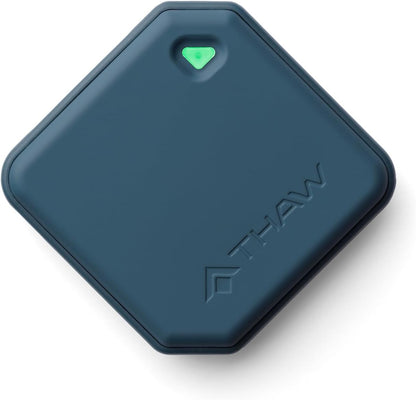 THAW Rechargeable Mini Hand Warmer | Double-Sided Heating, Up to 4 Hours, Rechargeable USB-C, Durable Impact-Resistant Construction, Integrated LED Light