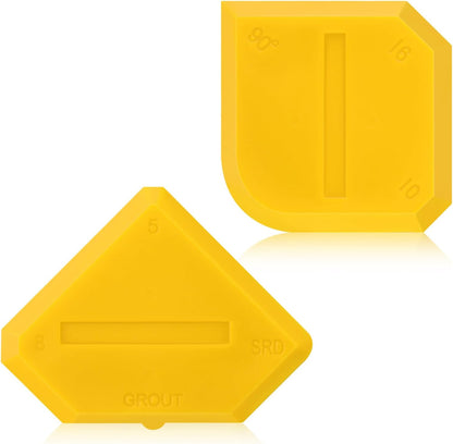 Outus 2 Pieces Caulking Tool Set Silicone Sealant Grout Tool for Kitchen Bathroom Floor Sealant Sealing(Orange)