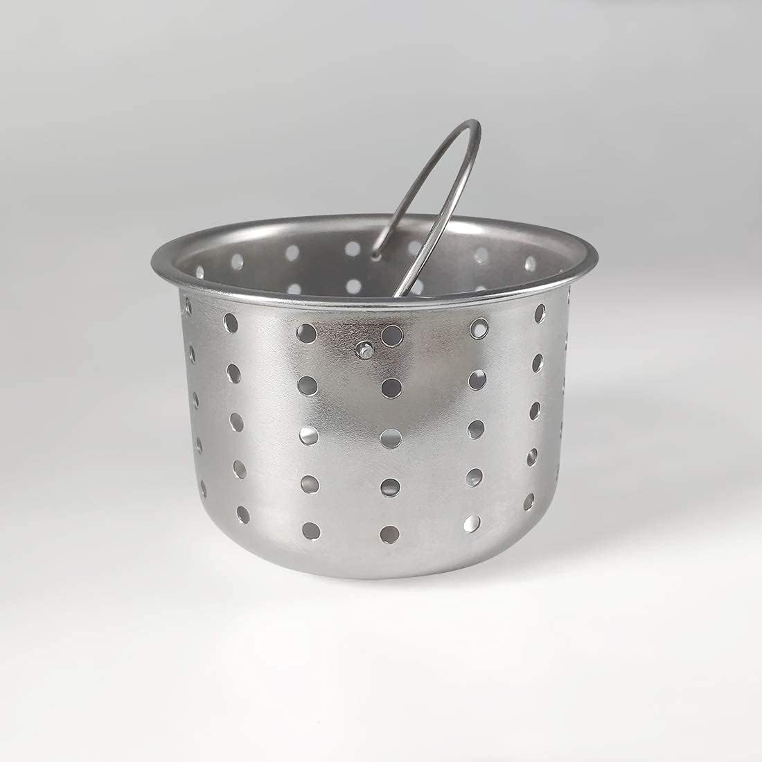 GZILA Kitchen Sink Drain Basket Only, 3-inch Basket for Kitchen Sink Strainer Replacement, Deep Cup Strainers with Handle, SUS 304 Stainless Steel