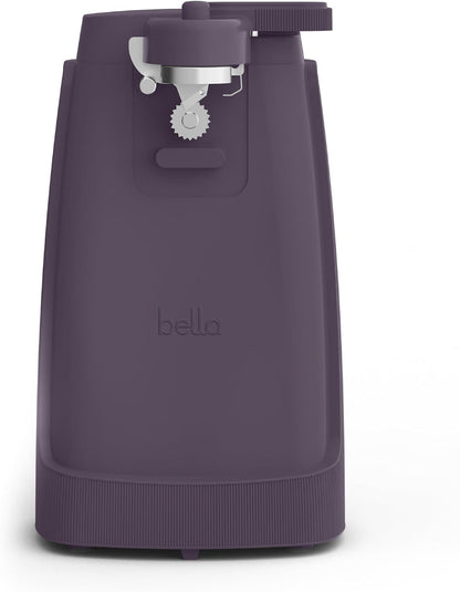 bella Automatic Can Opener, Hands Free, Battery Operated, Cordless, Stainless steel blade to open any Size Can with Magnet to Safely Remove Lid, Seamless Opening Decreases Sharp Edges, Slate