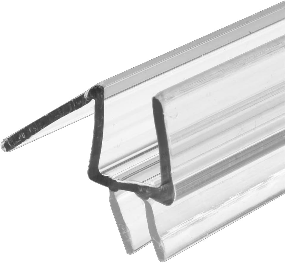 Prime-Line M 6258 Frameless Shower Door Bottom Seal, 36 In., Clear Vinyl | 3/8 In. Thick Glass Doors, Stop Shower Leaks, Create Water Barrier, Single Pack