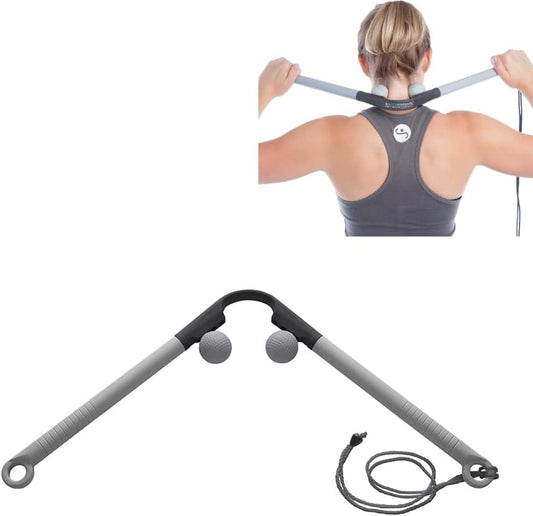 Body Back AccuMassage Tool - Neck Massager for Pain Relief Deep Tissue | FSA Eligible Dual Pressure Point Massage Tool, Easy Assembly Golf Ball, Shiatsu Neck Massager for Deep Tissue Pain Relief