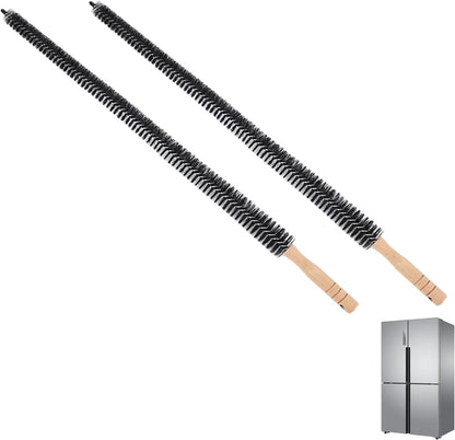 Fridge Coil Cleaning Brush,29.5Inch | 2Pack,Extra Long Handle Coil Brush for Fridge,Crevice Stanless Steel Cleaning Brush