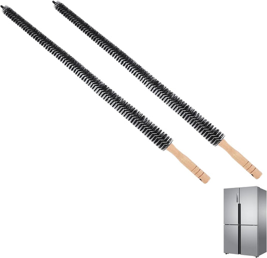 Fridge Coil Cleaning Brush,29.5Inch | 2Pack,Extra Long Handle Coil Brush for Fridge,Crevice Stanless Steel Cleaning Brush