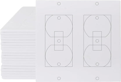 Outlet Insulators Draft Sealers - 4 Sizes EVA Foam Socket Insulation Gaskets | Universal Electric Switch Wall Plate Covers for Energy Saving, Draft Blocking (White, Single 20 Pack)