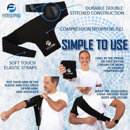 Fittest Pro Ankle Ice Pack Wrap for Swelling, Ice Pack for Injuires Reusable Cold Pack Wrap Hot Cold Therapy Ankle Ice Wrap for Sprained Ankles, Achilles Tendonitis