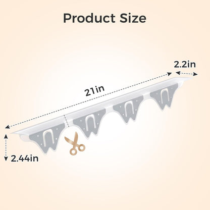 Silicone Stove Gap Covers with Stainless Steel, Oven Gap Filler Seals Gaps Between Stovetop and Counter, Stove Gap Guards Range Trim Kit, Easy to Clean Stove Gap Guard (Black 2 Pack,25")