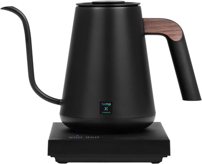 TIMEMORE Fish Smart Electric Coffee Kettle 600ML, Gooseneck Pour Over Kettle for Coffee and Tea Variable Temperature Control, Home Edition Black