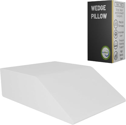 Zutan, Leg Wedge Elevation Pillow for Blood Circulation | Relieved & Recovers Foot and Ankle Injuries | Pillows for Swelling | Multi-Purpose | 8”x16”x23”, White