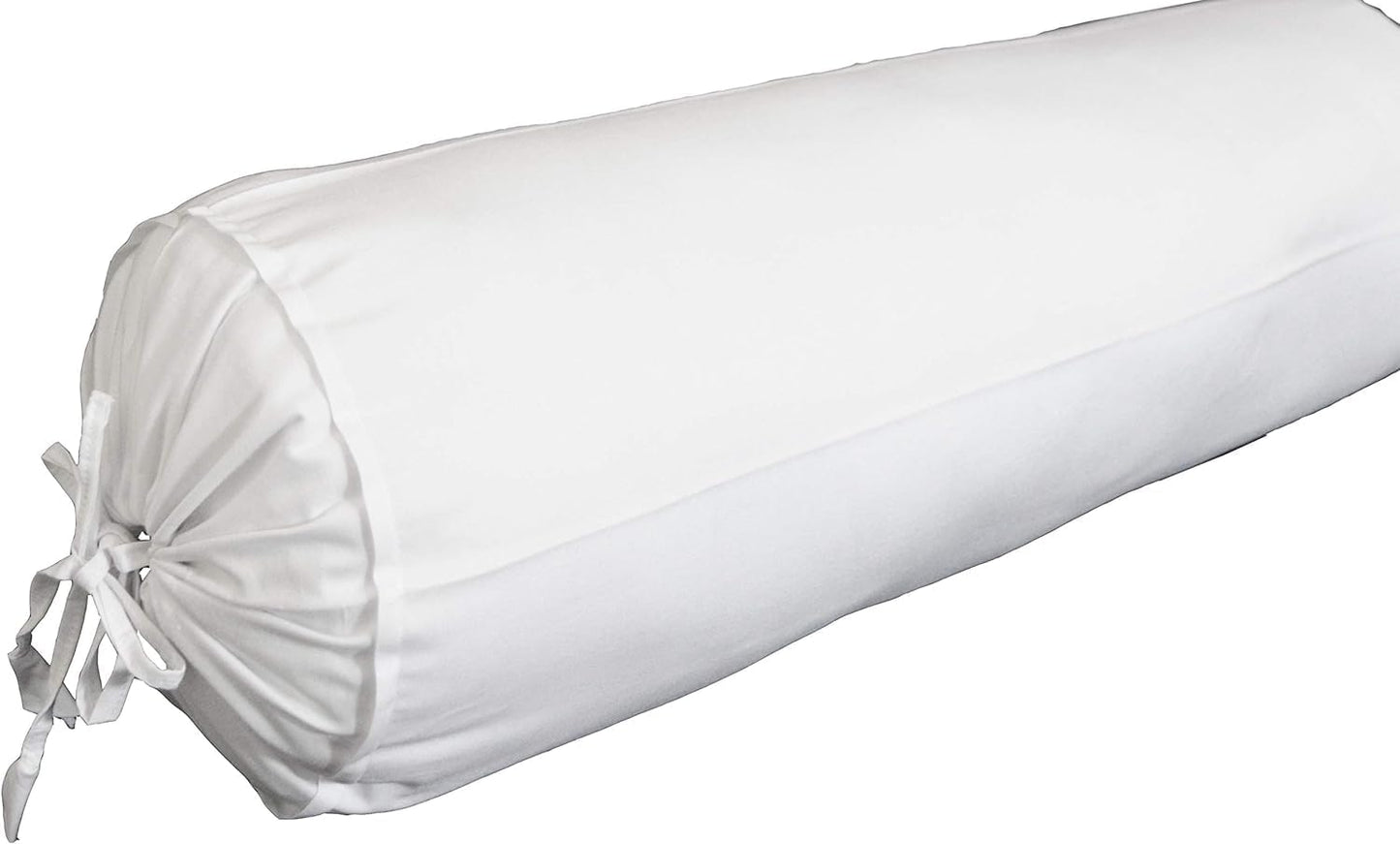 Saffron HANDICRAFTS Cotton 240TC - Bolster Cover Full Round Removable Cover for Neck Roll, Leg Rest,Yoga Practice, Meditation, Bed Sofa Couch (Teal Blue, 8"x24"(20 cm x 60 cm))