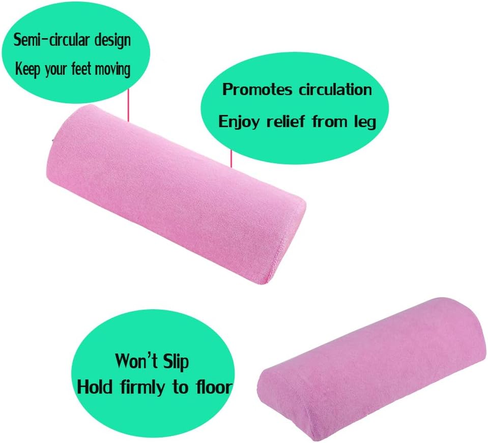Memory Foam Bolster Pillow with Removable Cover for Neck Leg Back Lumbar Spine Knee Pain Relief Pillow Lumbar Support Multi-use for Bed, Sleeping (Pink)