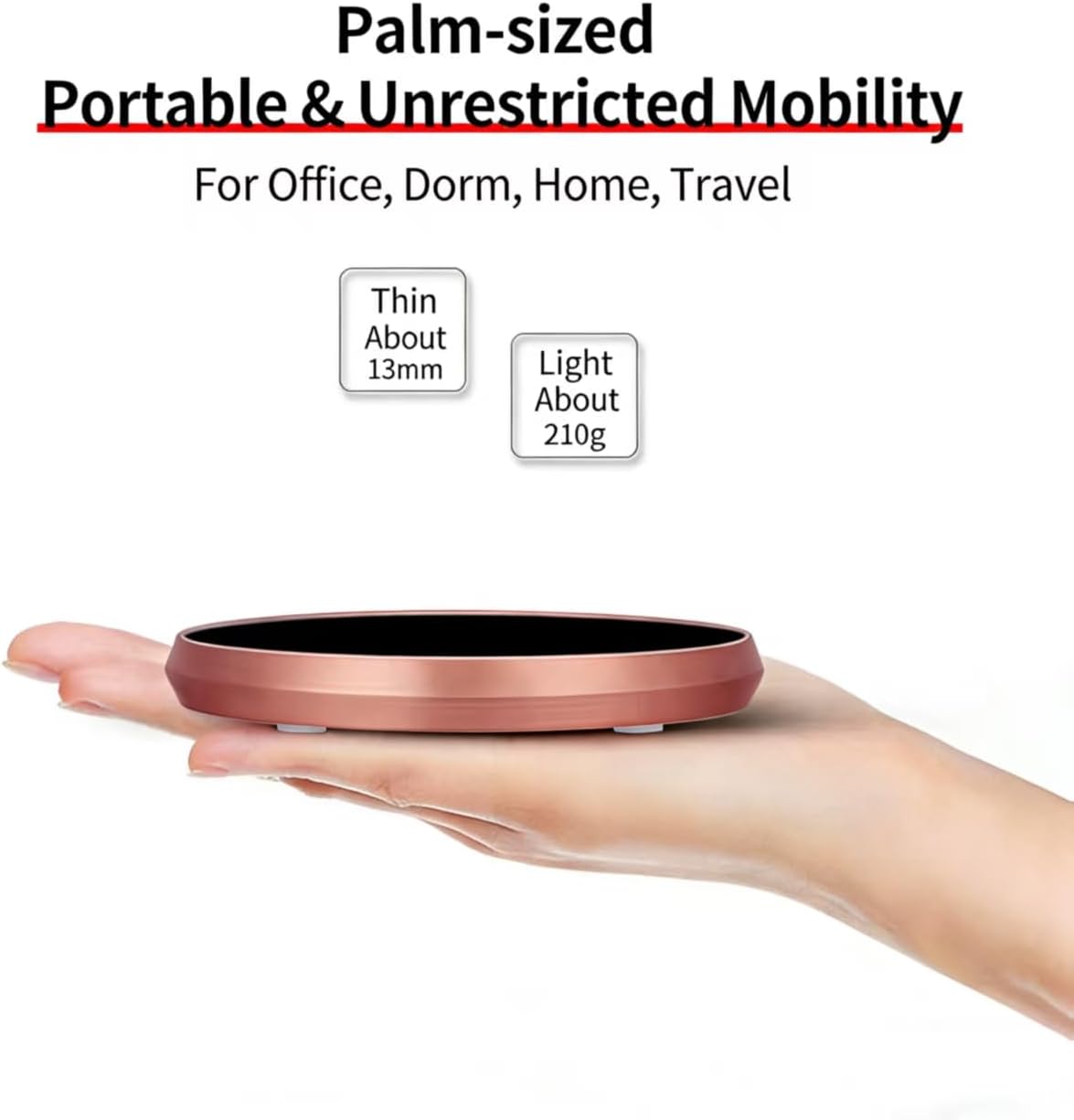 Coffee Mug Warmer, Auto-Shutoff Cup Warmer for Home Office Desk Use, Electric Beverage Warmer Heating Plate（Black ）