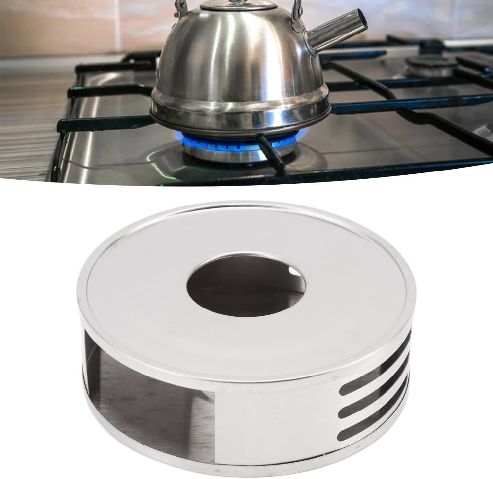 Silver Stainless Steel Tea Warmer Candle Heater Ventilation Hole Teapot Heater Coffee Heating Accessories(Transverse Hole)