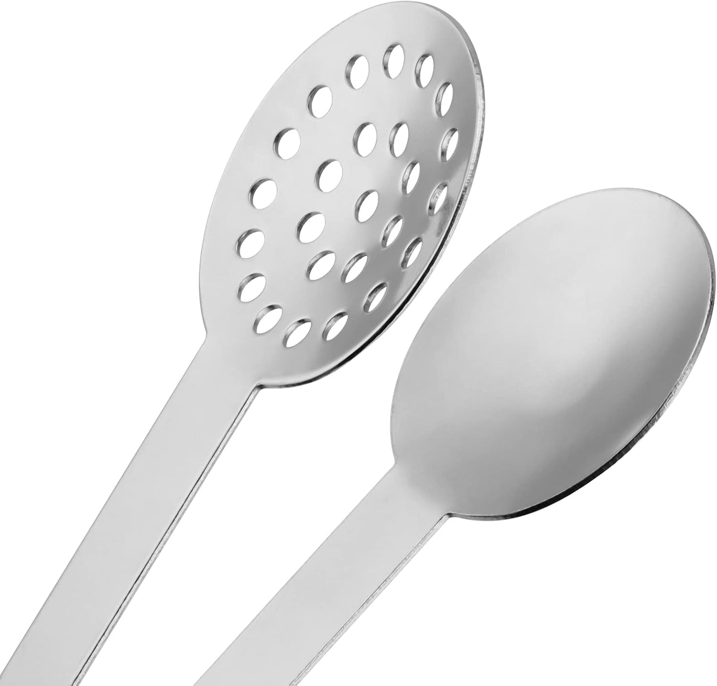 8 Piece 6 Inches Teabag Squeezer, Stainless Steel Tea Bag Tongs, Round Tea Filters Coffee Bag Squeezer Strainer Holder Serving Tongs Tool for Tea Bags, Gadget, Ice Cube, Silver