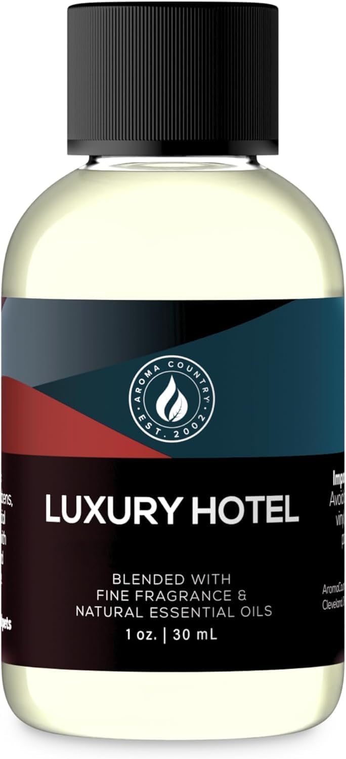 Aroma Country Ritzy Hotel Luxury Diffuser Oil Refill (8.5 Fl Oz) | Hotel-Inspired • Long-Lasting Home Fragrance • for Aromatherapy, Reed Diffusers, Diffuser Machines & Room Sprays