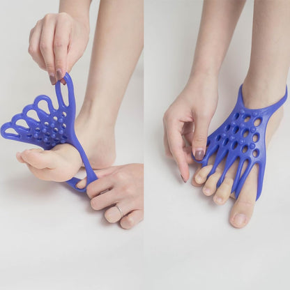 Yoga Toe Stretcher Heel Foot Stretch Gel Band 5 Toes Separator Spacer Corrector Spreader Straightener for Fitness Bunion Relief Overlapping Hammer Toes Hallux Valgus Bunionette Relief