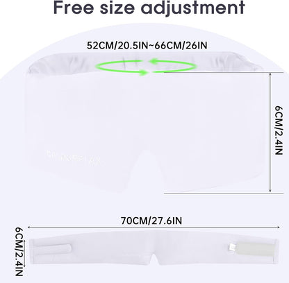 Calm&Relax Bamboo Sleep Mask - Cooling 3D Eye Mask, Lash Friendly,White | Total Blackout 3D Contoured Eye Mask for Travel, Home, Yoga - Adjustable Soft Viscose Night Blindfold for Side Sleepers