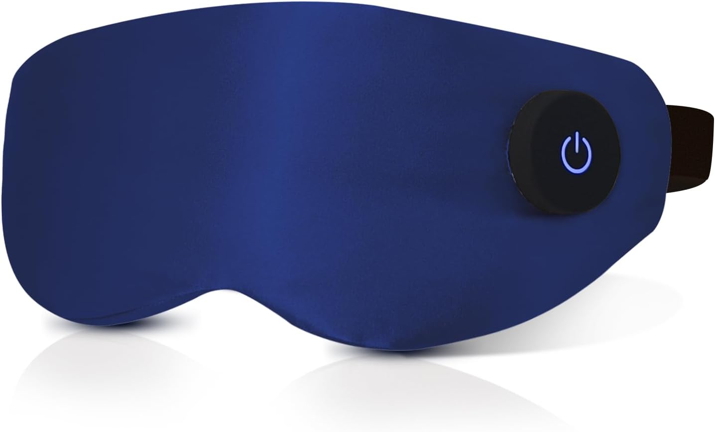 Heated Eye Mask for Dry Eyes – Cordless Warm Eye Compress, 100% Mulberry Silk Sleep Mask with Graphene Heating, 3 Heat Levels and Auto Shut-Off, Rechargeable and Washable Blue