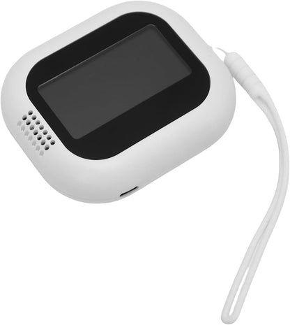Alarm Clock for Heavy Sleepers, Rechargeable 1800mAh TypeC Dual Alarm 3-Level Vibration Vibrating, Bed Shaker with Child Lock, DST for Travel and Home Use (White) (White)