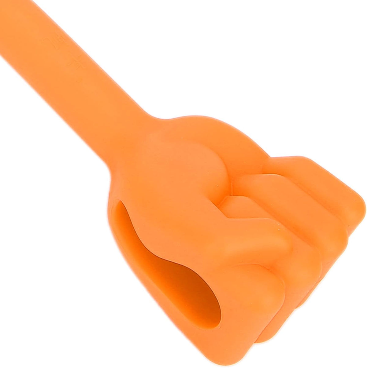 Manual Back Massagers, Massage Stick Hammer, Silicone Massage Hammer with Anti-Slip Long Handle, Fist Massager for Back Legs Arms Neck Shoulder Pain Relief(Orange)