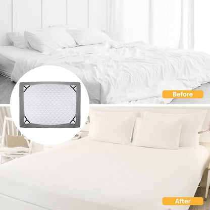 FGY Bed Sheet Straps Adjustable Elastic Fasteners with Metal Clips for Tablecloth Bedding