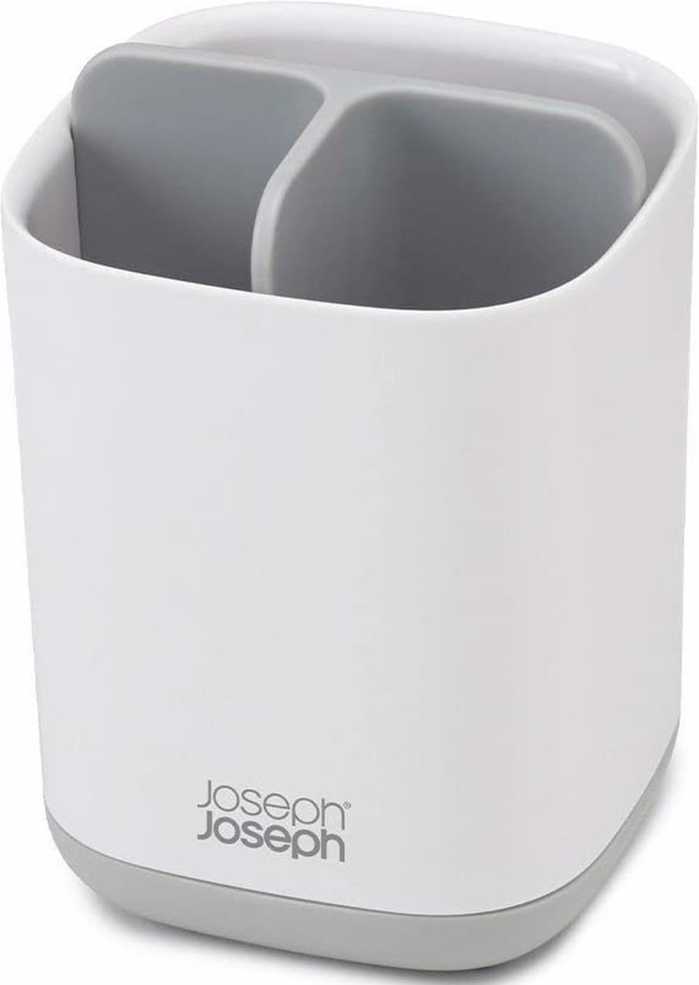 Joseph Joseph Easy-Store - Compact Toothbrush Holder Caddy Bathroom Storage , Grey/White, Regular