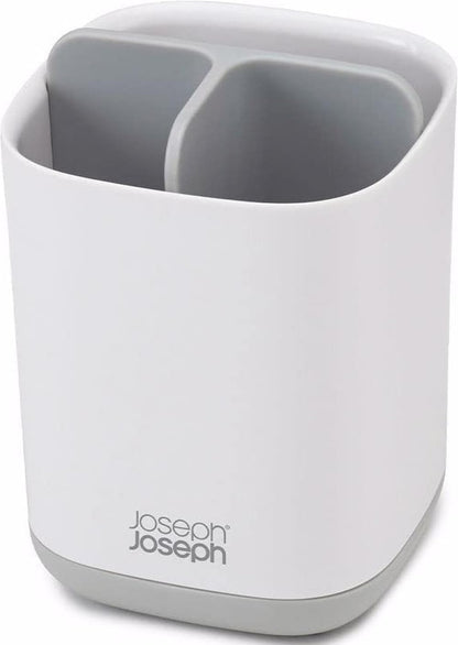 Joseph Joseph Easy-Store - Compact Toothbrush Holder Caddy Bathroom Storage , Grey/White, Regular