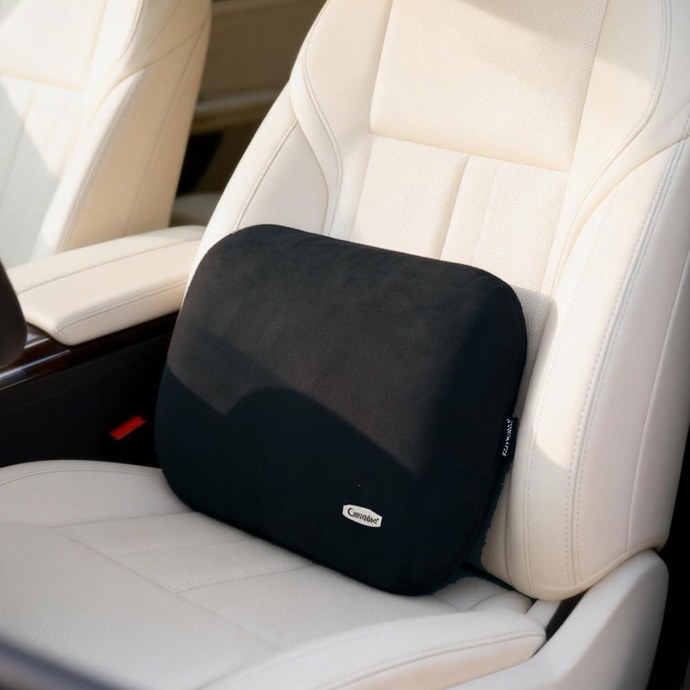 Lower Back Automotive Lumbar Support Pillow for Car Recliner Cushion Black
