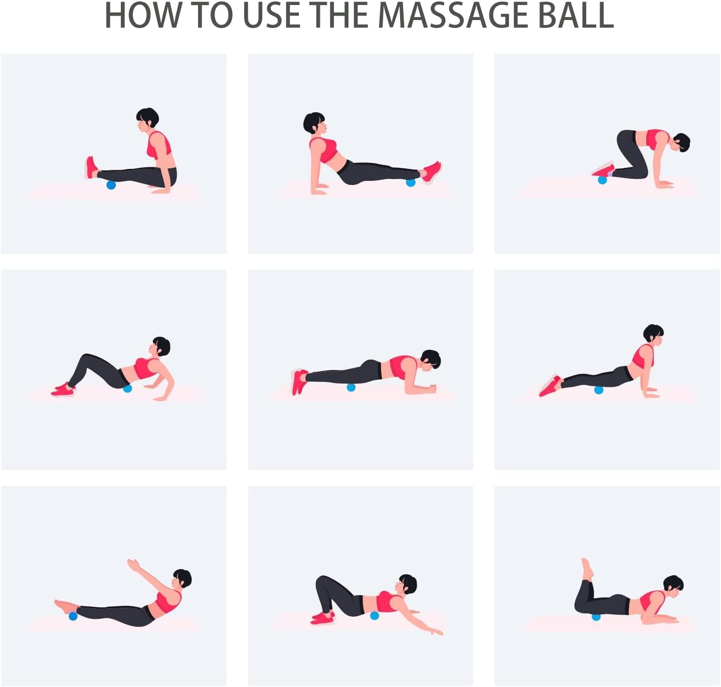 Hard Peanut Massage Ball, Double Lacrosse Massage Ball. Deep Tissue Massage Roller Mobility Ball for Physical Therapy Myofascial Release Muscle Relaxer Acupoint Massage (Blue) | Mobility Massager Tool for Deep Tissue Physical Therapy Myofascial Release
