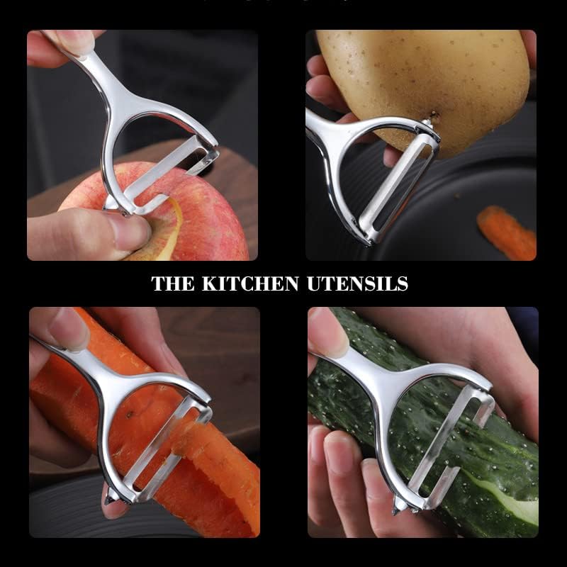 AMOUY Premium Peeler Set - Vegetable,Apple Peelers for Kitchen, Fruit, Carrot, Veggie,Potatoes Peeler,Y-Shaped Stainless Steel Peelers,with Ergonomic Non-Slip Handle & Sharp Blade,Good Sturdy (2PCS)