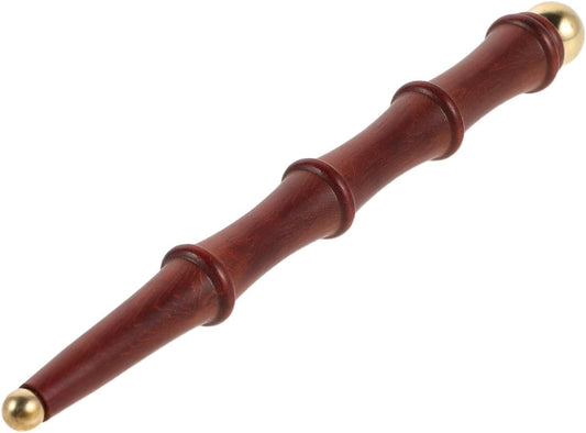 ibasenice Wooden Foot Massage Roller Stick, Manual Acupressure Pen, Trigger Point Wand Massage Stick Rod Tool for Muscle Soothing Face Neck Back Waist Shoulder