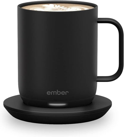 Ember Temperature Control 14oz Smart Mug 2, App-Controlled and Rechargeable Heated Coffee Cup Warmer with Intelligent LED Display, Sage Green.