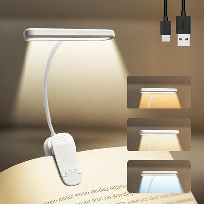 Rechargeable Book Light for Reading in Bed 25 LED - Eye Caring 15 Level Stepless Dimming, Extended 90Hrs Runtime, Lightweight Clip on Light, Gifts for Book Lovers, Black