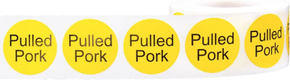Yellow with Black Carnitas Circle Dot Adhesive Stickers, 1 Inch Round Labels, 500 Total Stickers