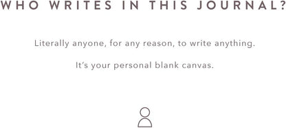 Promptly Journals, Blank Journal: THINK/BELIEVE/FEEL (Dusty Blue, Leatherette) | Layflat Notebook | Ruled Journal | Journal Notebook | Gifts for Women and Men