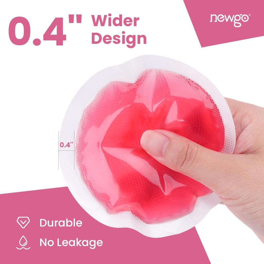 NEWGO Small Ice Packs for Injuries Reusable with Cloth Backing, 6 Packs | FSA Eligible, Round Hot and Cold Gel Pack, Flexible Cold Pack for Face, Toothache, Eyes Pain Relief