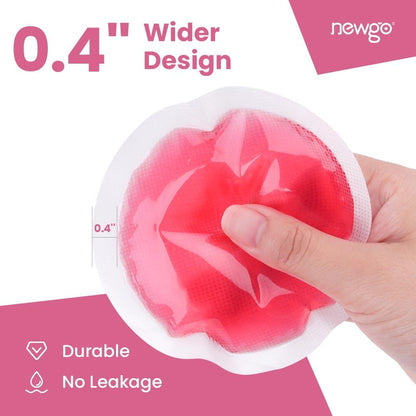 NEWGO Small Ice Packs for Injuries Reusable with Cloth Backing, 6 Packs | FSA Eligible, Round Hot and Cold Gel Pack, Flexible Cold Pack for Face, Toothache, Eyes Pain Relief