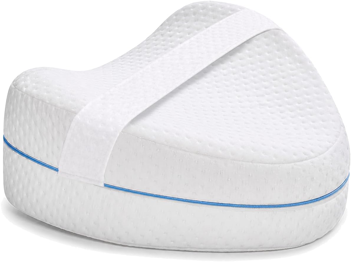Contour Legacy Cool Leg & Knee Foam Support Pillow for Side Sleepers Soothing Relief for Back, Hips, Knees, Joints, Nerves & Muscles