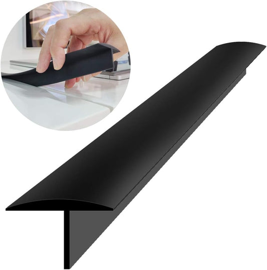 Silicone Stove Counter Gap Cover 30 Inch Side Range Gap Filler 2 Pack Black