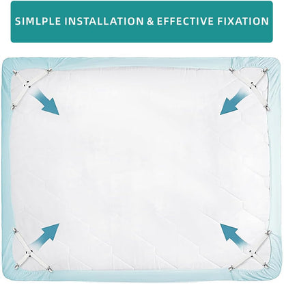 Bed Sheet Retainer Straps,Elasticated Adjustable Mattress Fitted Sheet Clips,Sheet Holder and Mattress Firm and Tight,for Anti-Slip and Anti-Wrinkle Sheets,Suitable of Mattresses,White