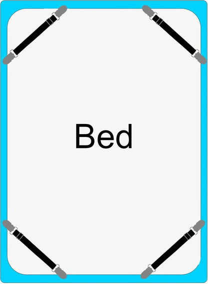 Boao 24 Pcs Bed Sheet Clips Straps Heavy Duty Adjustable Fasteners Elastic Fitted Bed Holder Mattress Corner Sheet Fasteners for Home Room Couch Supplies(White,8-12inch)