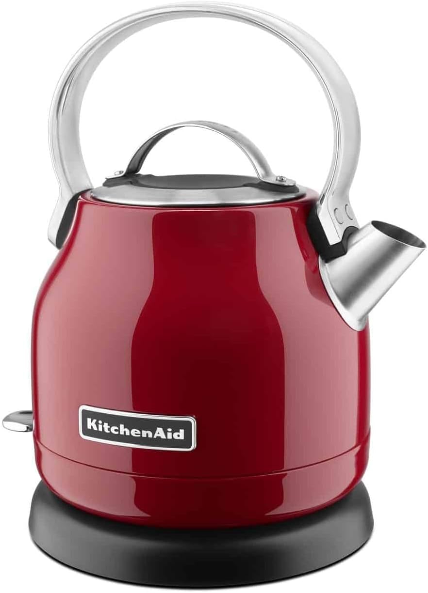 KitchenAid 1.25L Electric Kettle KEK1222, Empire Red | Removable Lid for Easy Filling, Stainless Steel Design, Convenient Pouring Spout, Compact Design