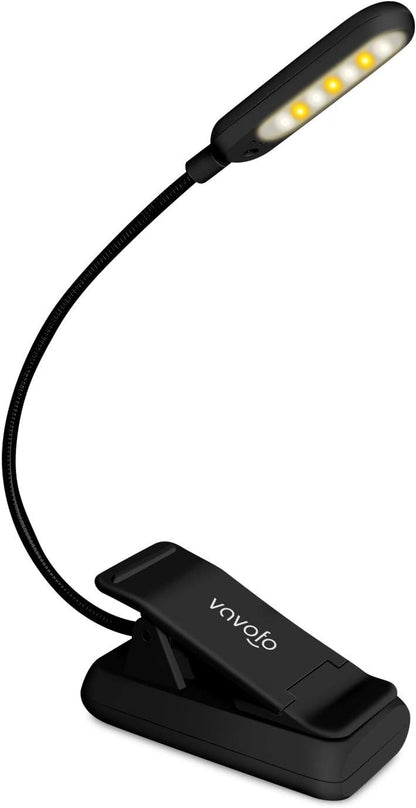 VAVOFO Rechargeable Reading Light, Clip on Book Light for Reading in Bed