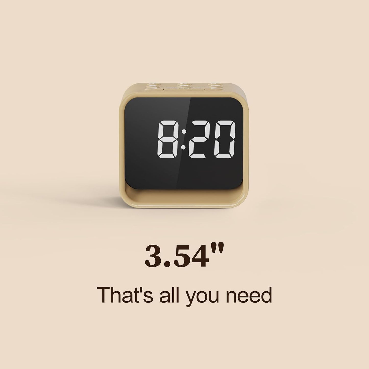 Housbay Wooden Sound Machine Alarm Clock for Bedrooms - Gentle Wake-Up with Birdsong, White Noise for Sleeping, Small Digital Clock for Phone-Free Routine