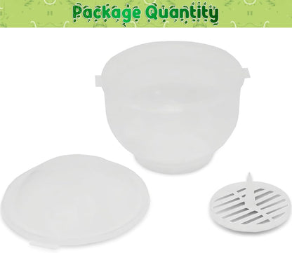 Home-X Lettuce Keeper - BPA-Free Lettuce Keeper for Refrigerator to Keep Salads and Vegetables Fresh - 7" x 8" Lettuce Crisper with Drainage Reservoir - Clear See-Through Vegetable and Fruit Crisper