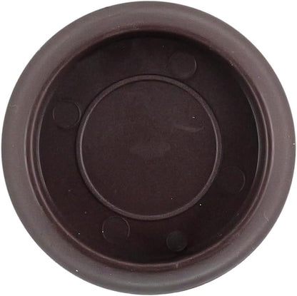 SoftTouch 1-1/4" Round Reusable Furniture Caster Cups for Couches, Chairs, Tables on Carpet or Hard Surfaces, Furniture Wheel Caster Cups with Vinyl Base, Set of 4, Brown